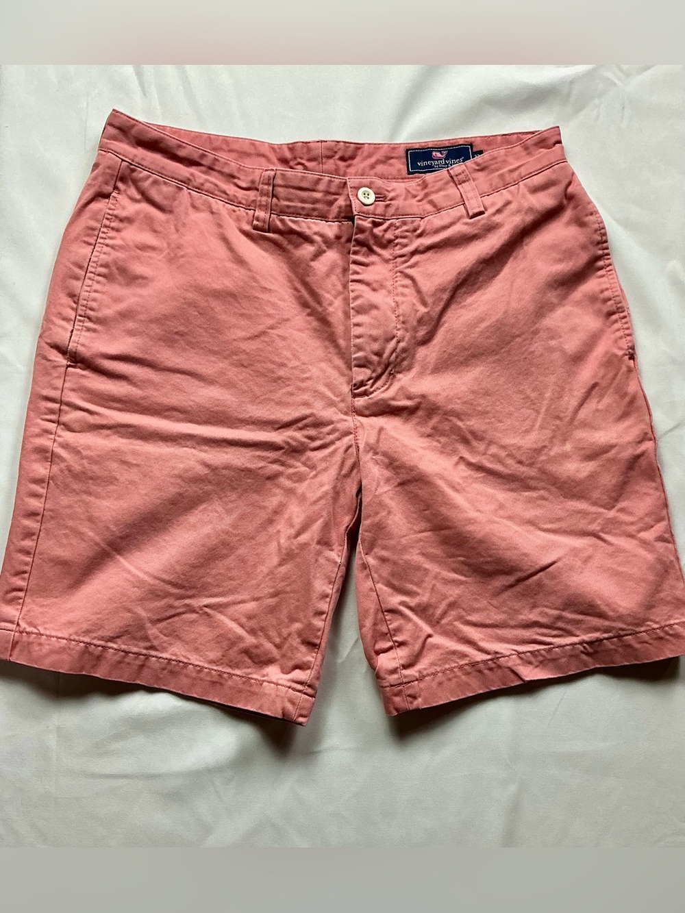 Vineyard Vines Men’s Salmon Pink Flat Front Chino Shorts